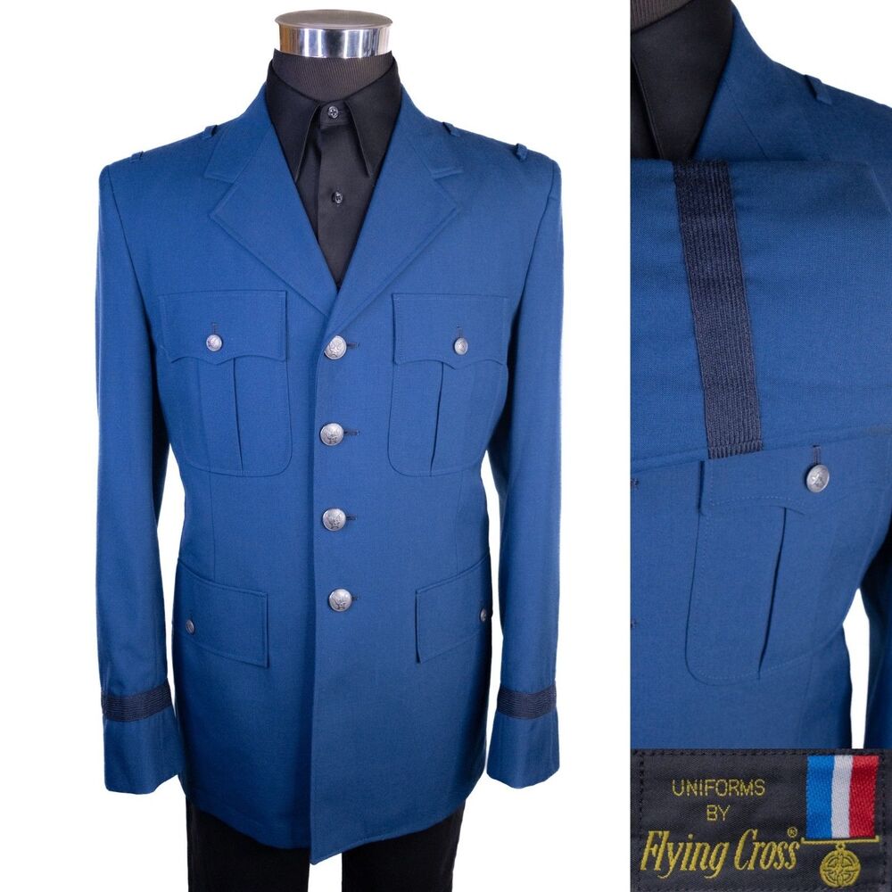 Flying Cross Blue Military Uniform Jacket Blazer Coat - US Air Force Style 42ML